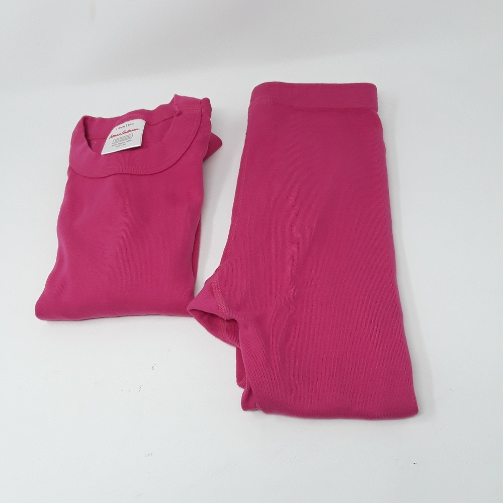 Hanna Andersson Size 5 Red PJs Pajamas 100% Organic Cotton